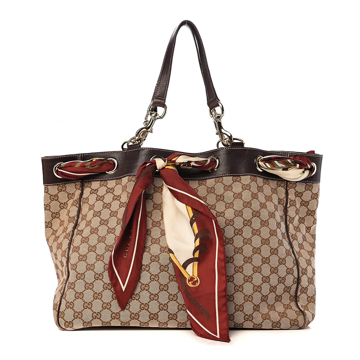 Monogram Large Positano Tote Brown
