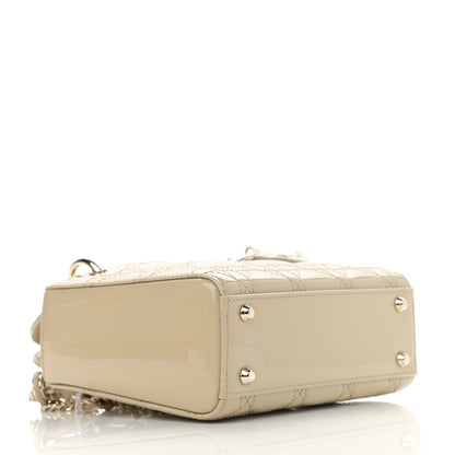 Christian Dior Patent Cannage Mini Lady Dior Beige 4 of 10