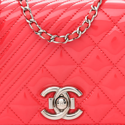 Chanel Patent Quilted Small Coco Boy Flap Pink 8 of 11