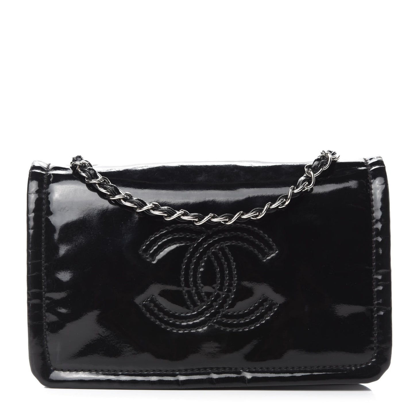 Vinyl Small Lipstick Flap Black