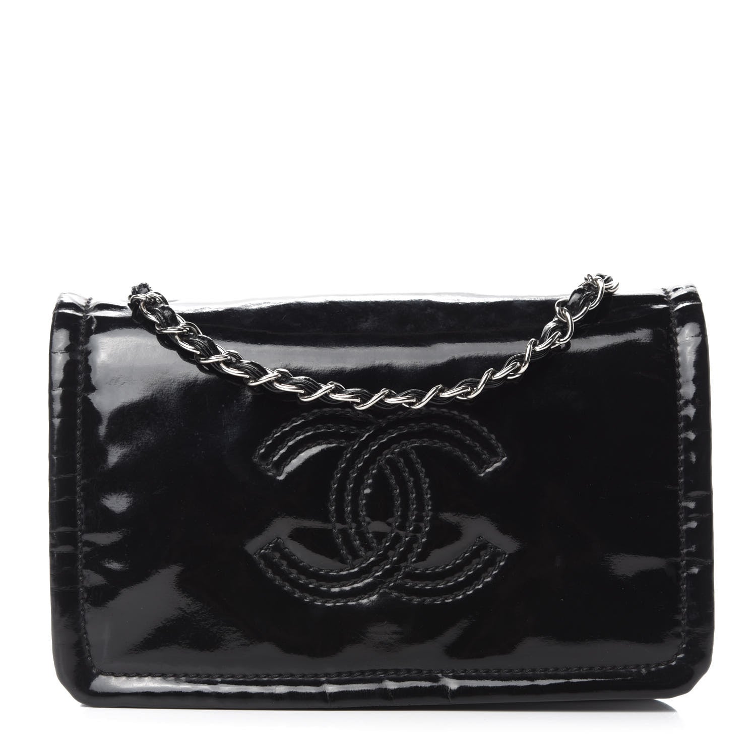Chanel Vinyl Small Lipstick Flap Black 1 of 16