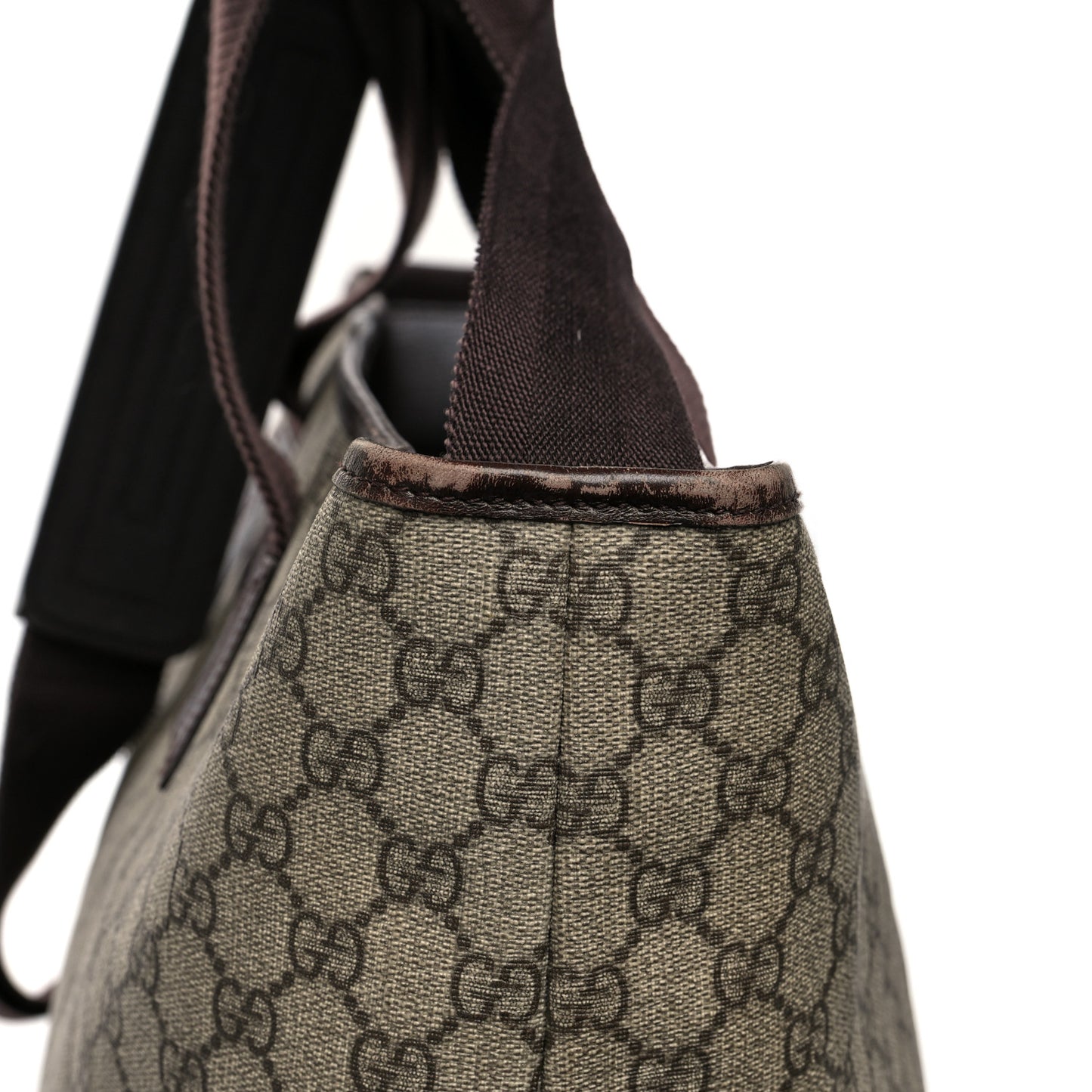 GG Plus Monogram Travel Bag Dark Brown