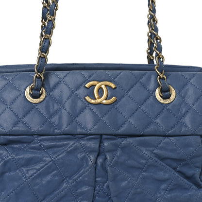 Chanel Iridescent Calfskin Chic Quilt Bowling Bag Blue 8 of 10