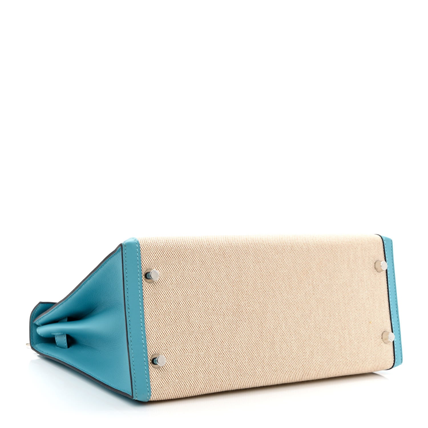 Hermes Toile Swift Kelly Sellier 28 Bleu Du Nord 4 of 12