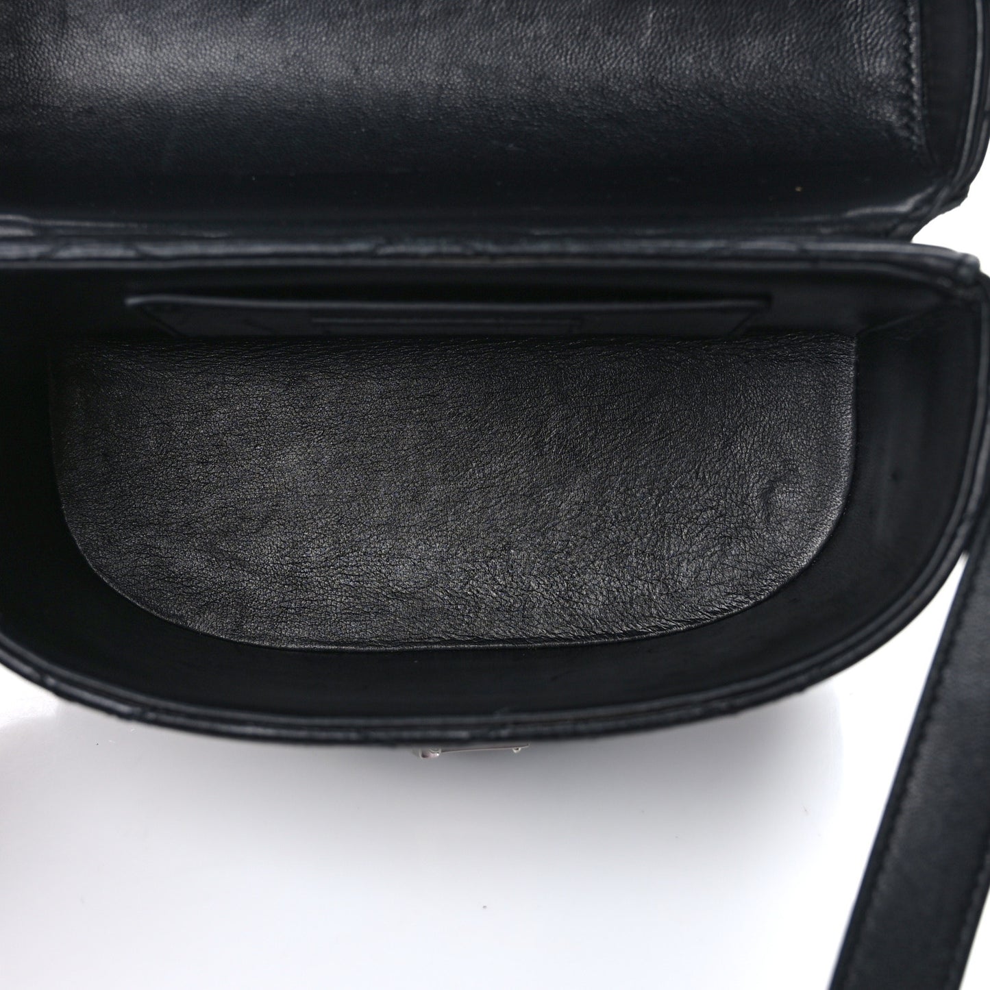 Lambskin Quilted Monogram June Box Bag Black