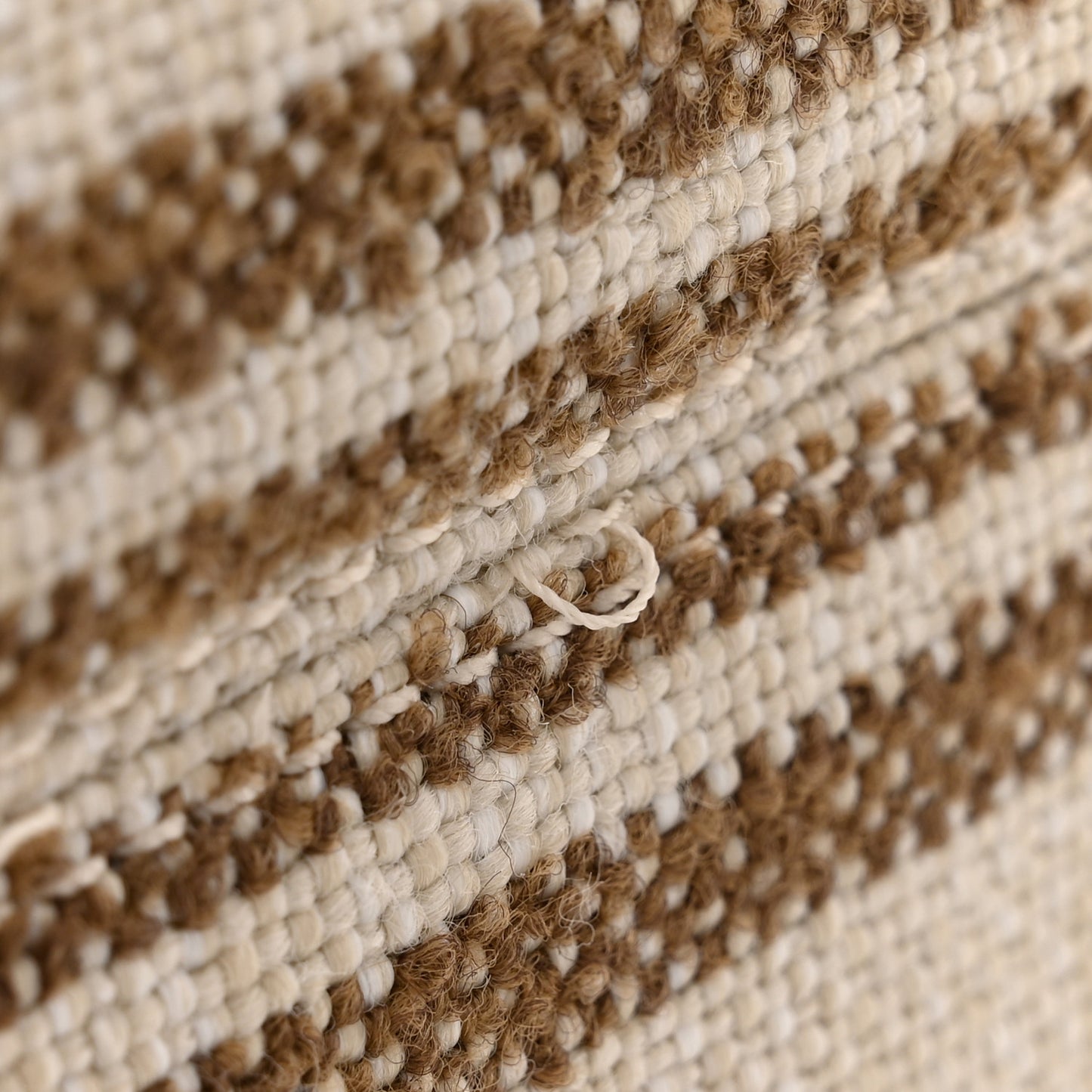 Jacquard Striped Large Cabas Thais Tobacco Tan