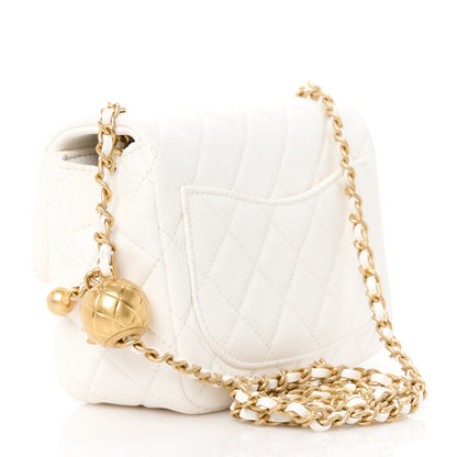 Chanel Lambskin Quilted Mini Pearl Crush Flap White 3 of 11