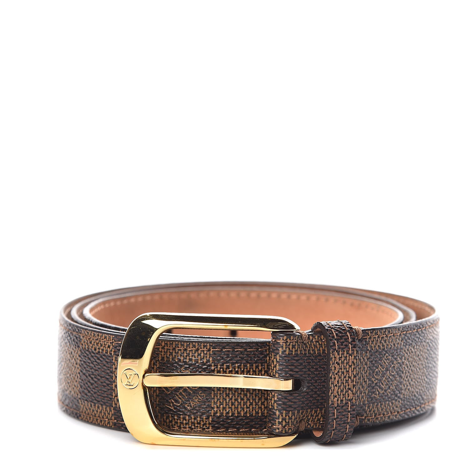 Louis Vuitton Damier Ebene 30mm Ellipse Belt 100 40 1 of 6