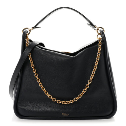 Mulberry Small Classic Grain Calfskin Leighton Midnight Blue 1 of 11