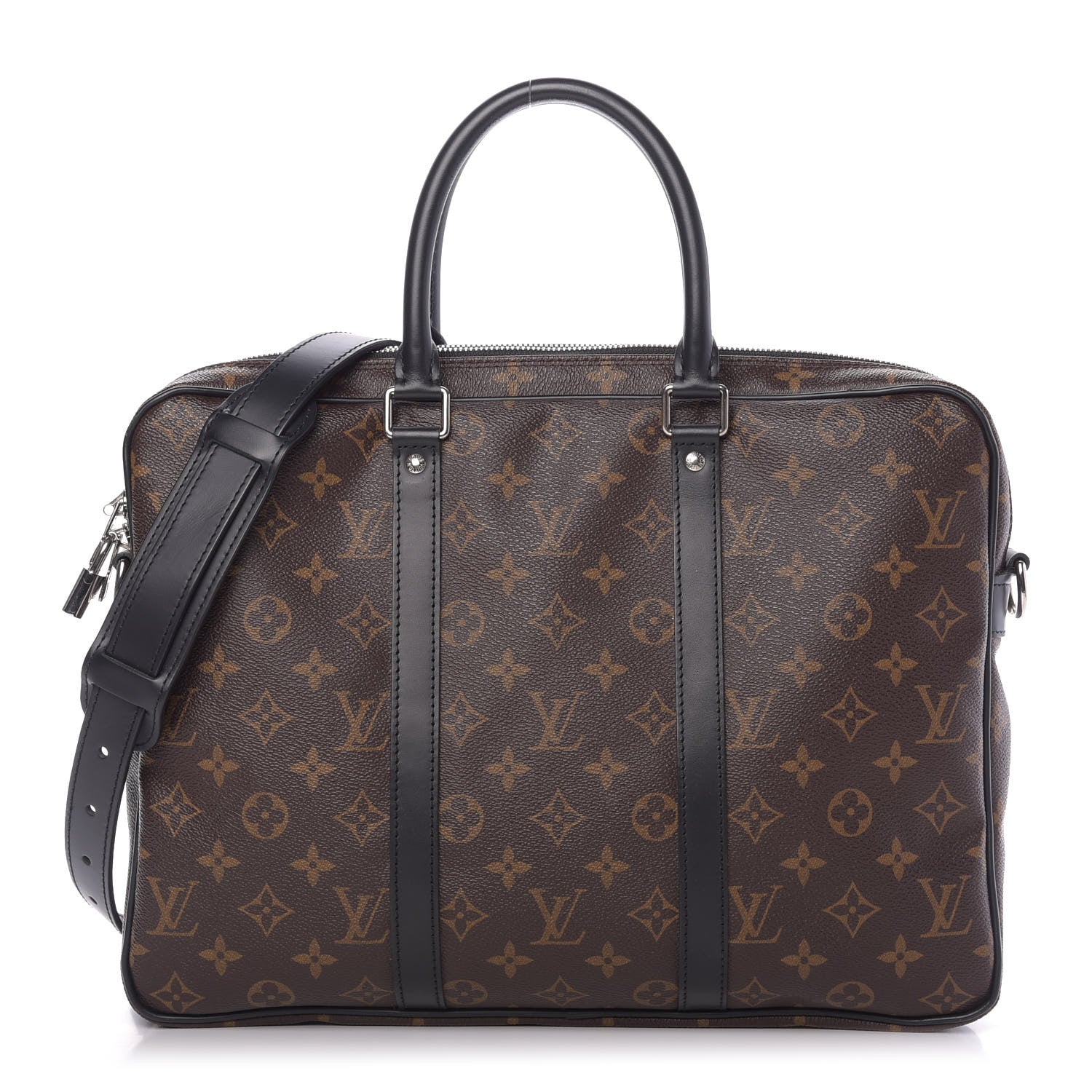 Louis Vuitton Monogram Macassar Porte-Documents Voyage PM 1 of 9
