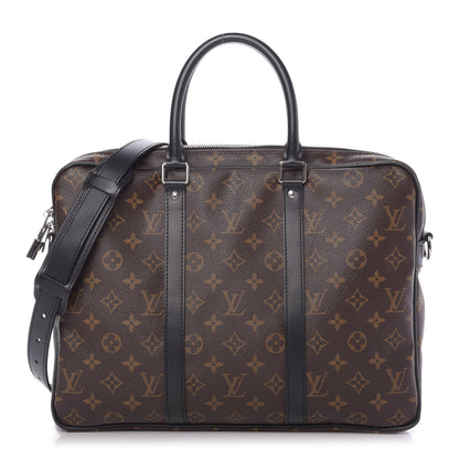 Louis Vuitton Monogram Macassar Porte-Documents Voyage PM 1 of 9