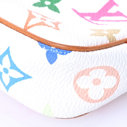 Louis Vuitton Monogram Multicolor Pochette Accessories White 10 of 12