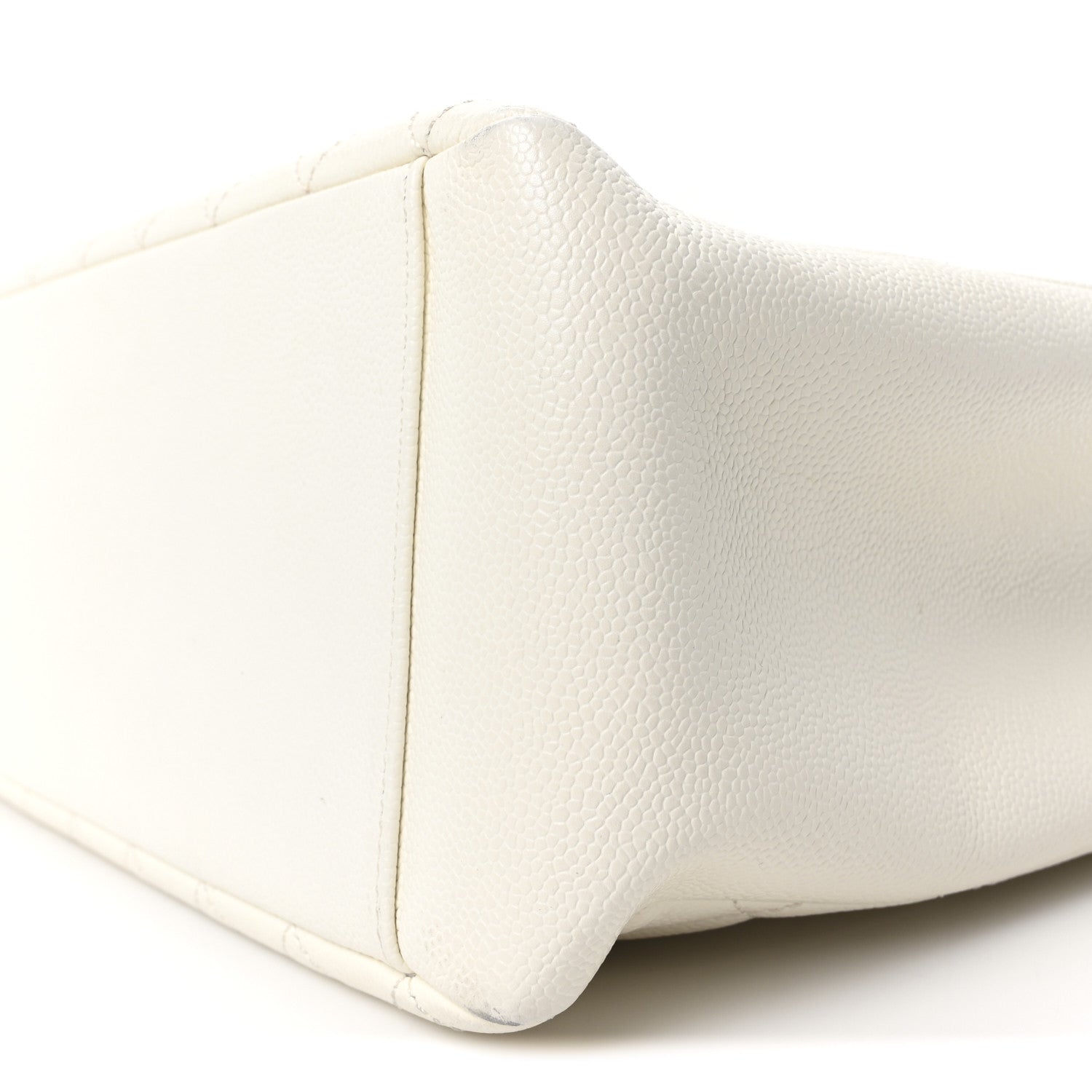 Chanel Caviar Quilted Grand Shopping Tote GST White 10 of 10