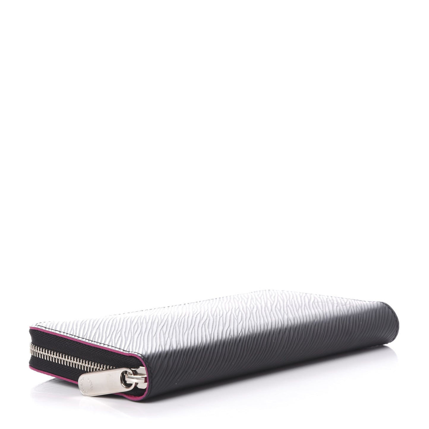 Epi Zippy Wallet Black Hot Pink