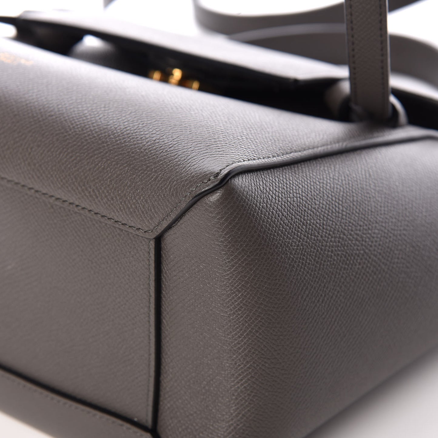 Baby Grained Calfskin Micro Belt Bag Grey