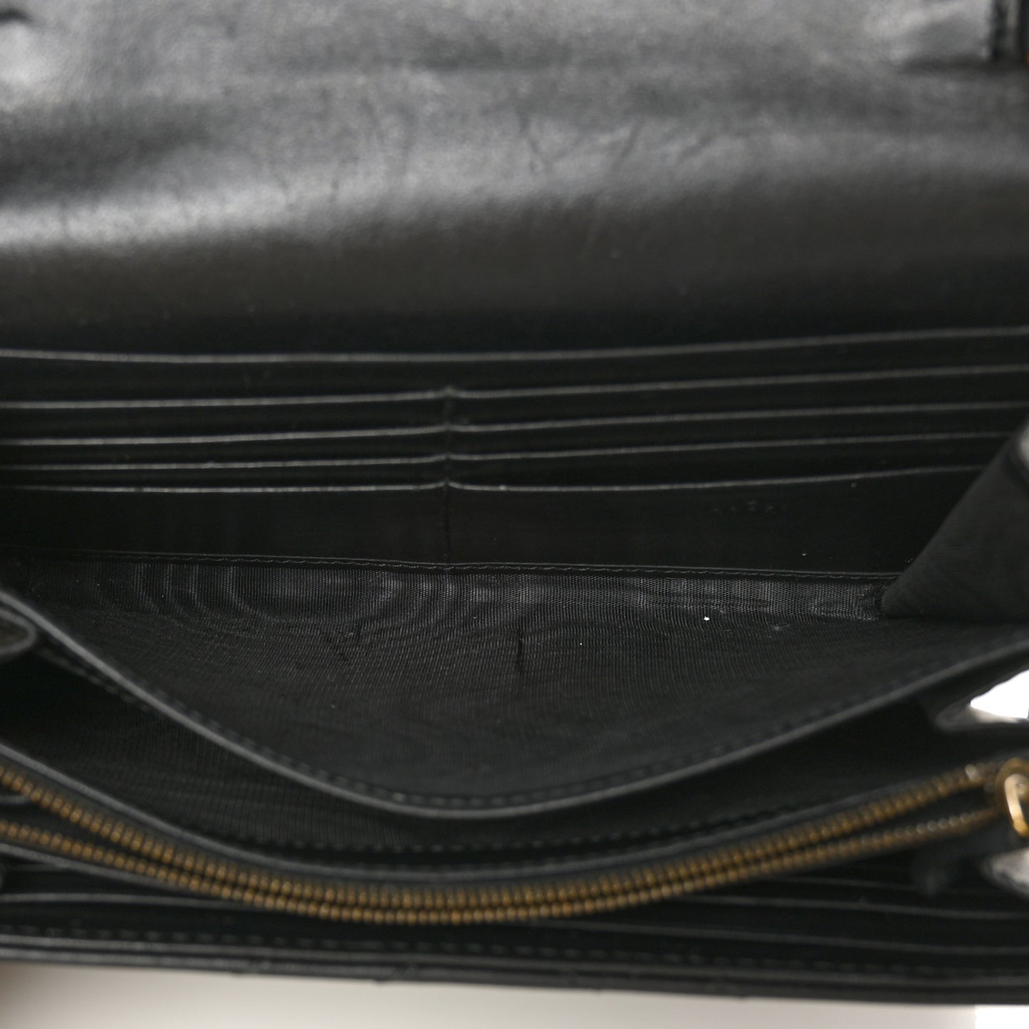 Calfskin Matelasse GG Marmont Chain Wallet Black