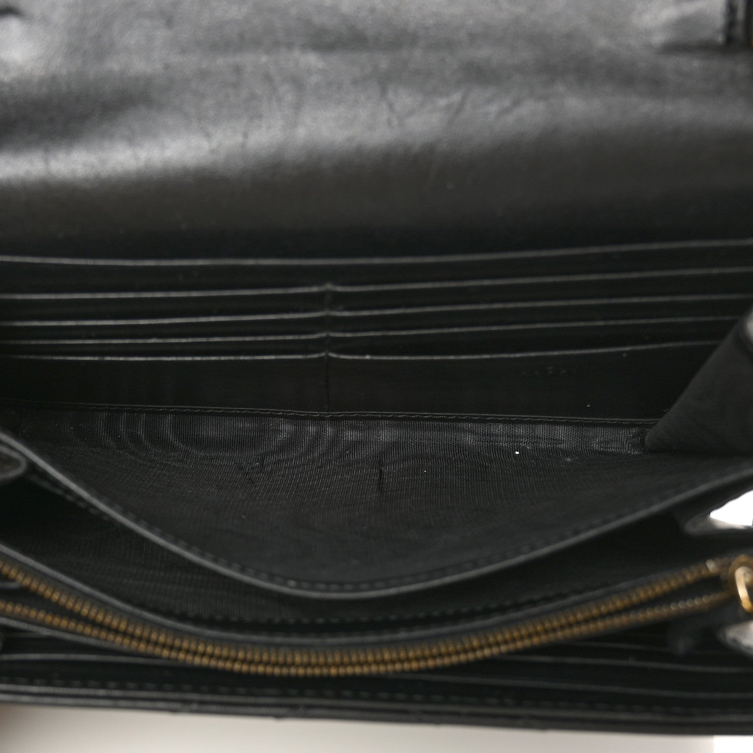 Gucci Calfskin Matelasse GG Marmont Chain Wallet Black 5 of 8