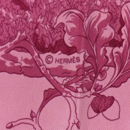Hermes Silk Jardins Des Metamorphoses Scarf Pink 4 of 10