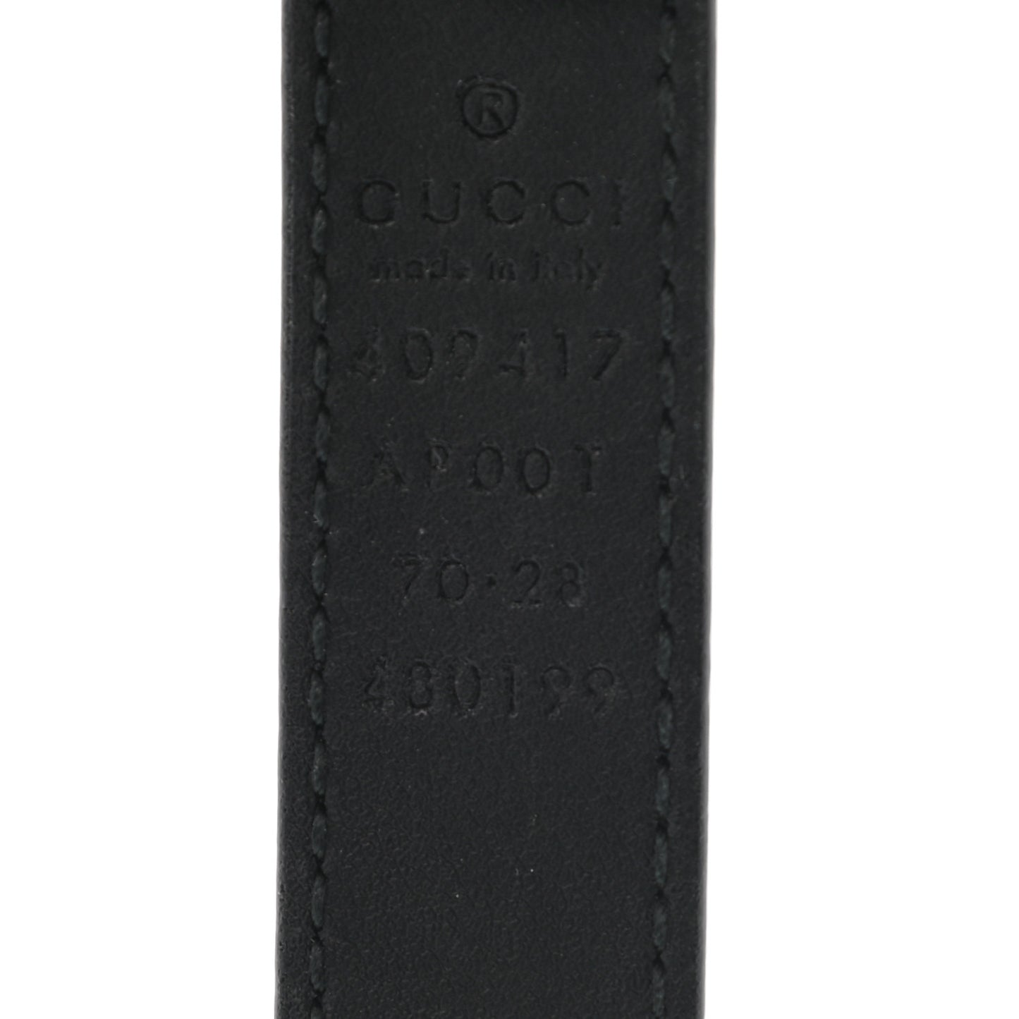 Calfskin Double G 20mm Belt 70 28 Black