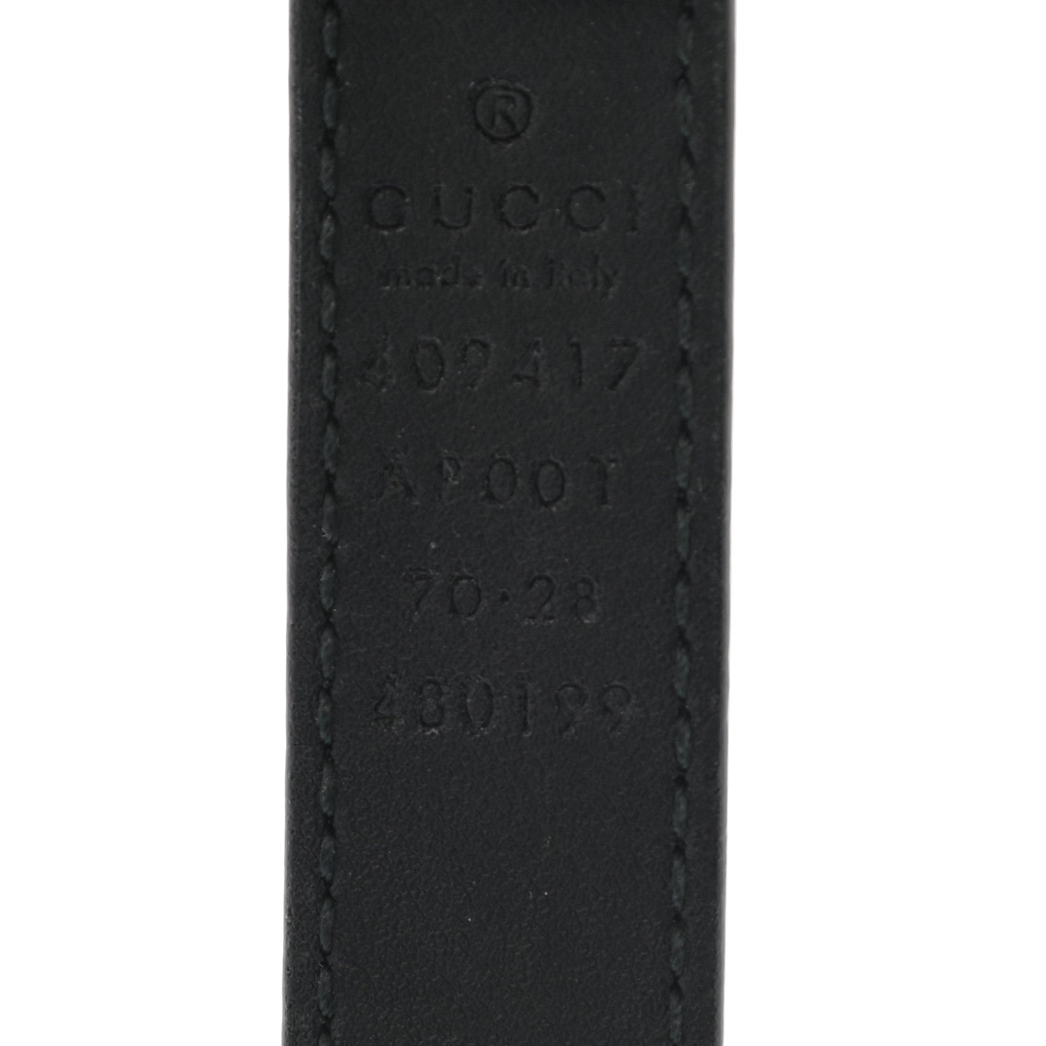 Gucci Calfskin Double G 20mm Belt 70 28 Black 3 of 5