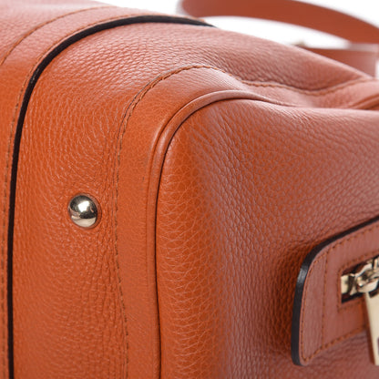 Gucci Pebbled Calfskin Small Boston Orange 15 of 17