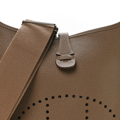 Hermes Taurillon Clemence Evelyne III PM Etoupe 8 of 10