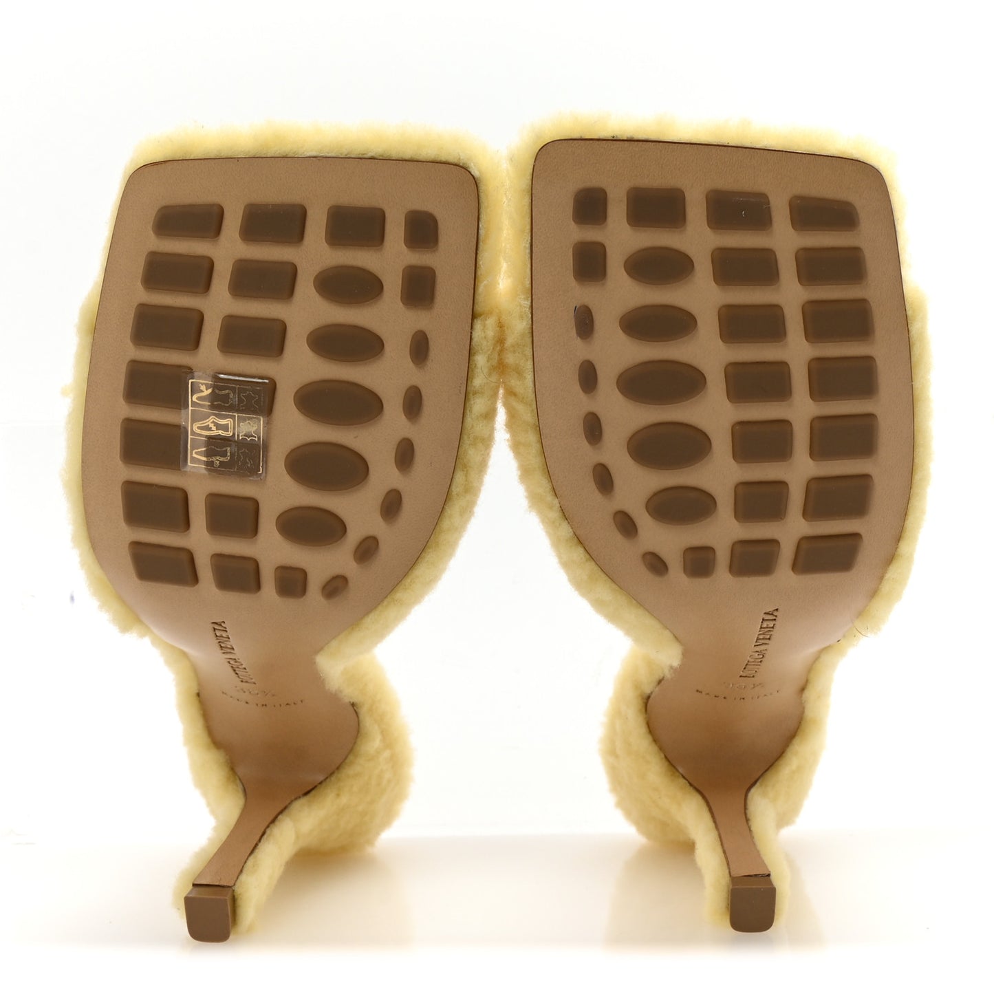 Cozy Fur Lido 90mm Mule Sandals 38.5 Lemonade