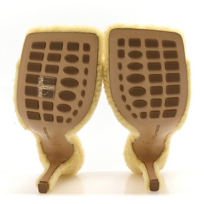 Bottega Veneta Cozy Fur Lido 90mm Mule Sandals 38.5 Lemonade 6 of 9