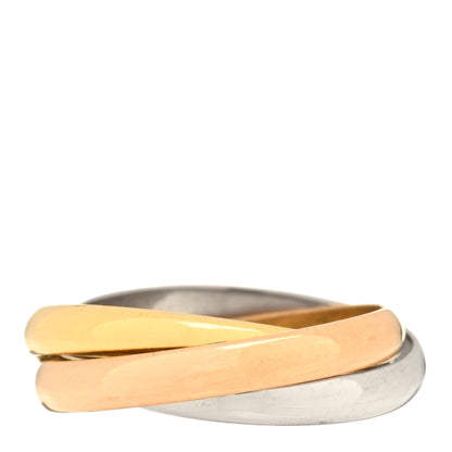 Cartier 18K Pink Yellow White Gold Small Trinity Ring 49 5 3 of 4