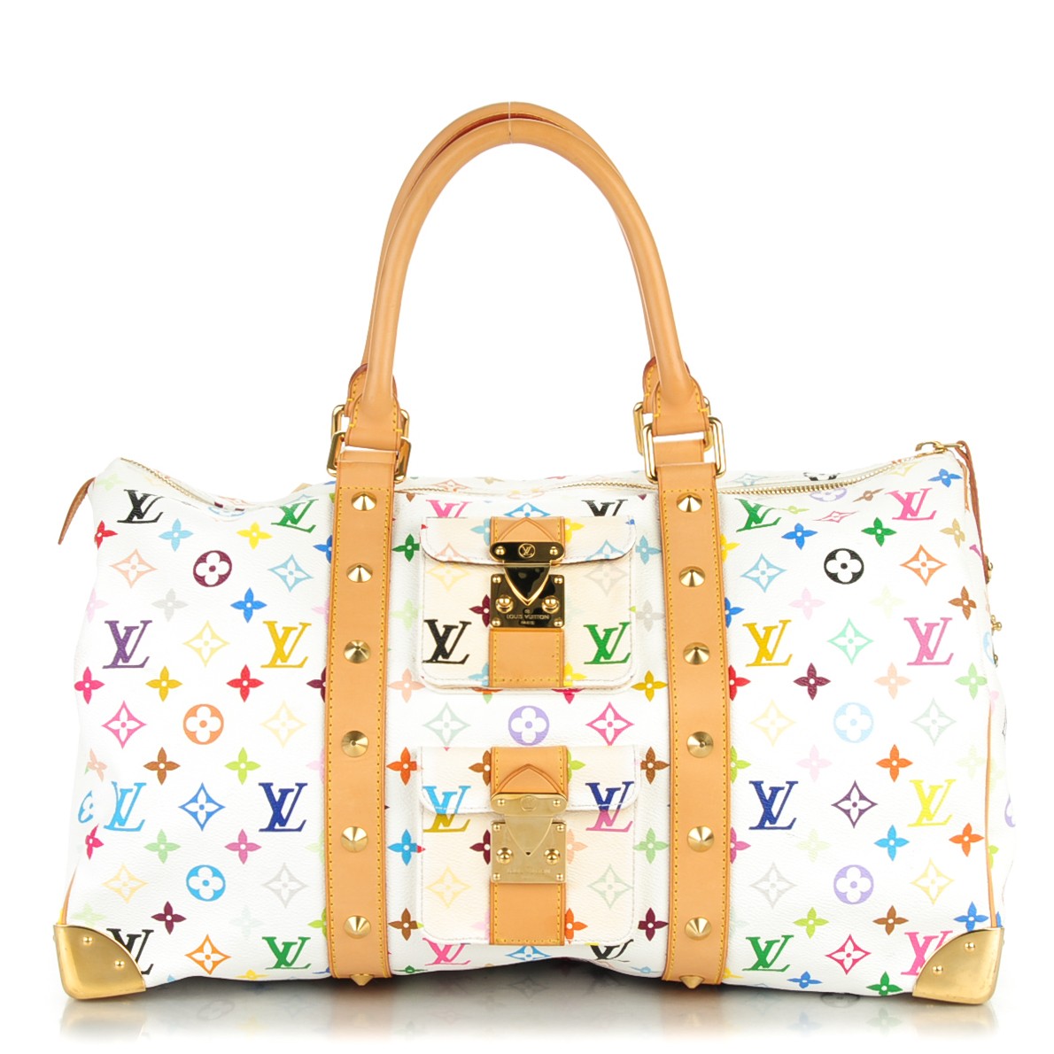 Louis Vuitton Monogram Multicolor Keepall 45 White 1 of 8