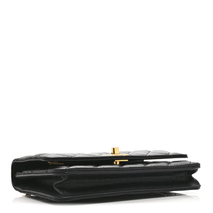 Chanel Shiny Lambskin Quilted Dynasty Wallet On Chain WOC Black 4 of 12