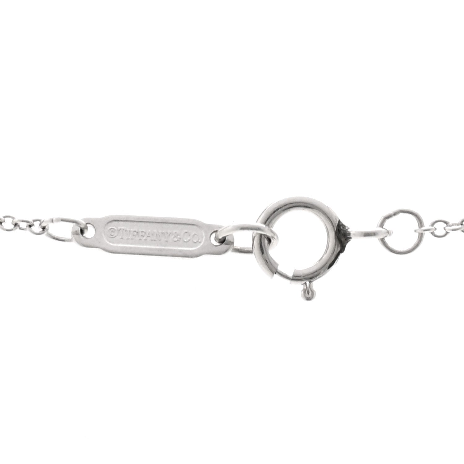 Tiffany Platinum Diamond Horseshoe Pendant Necklace 4 of 4