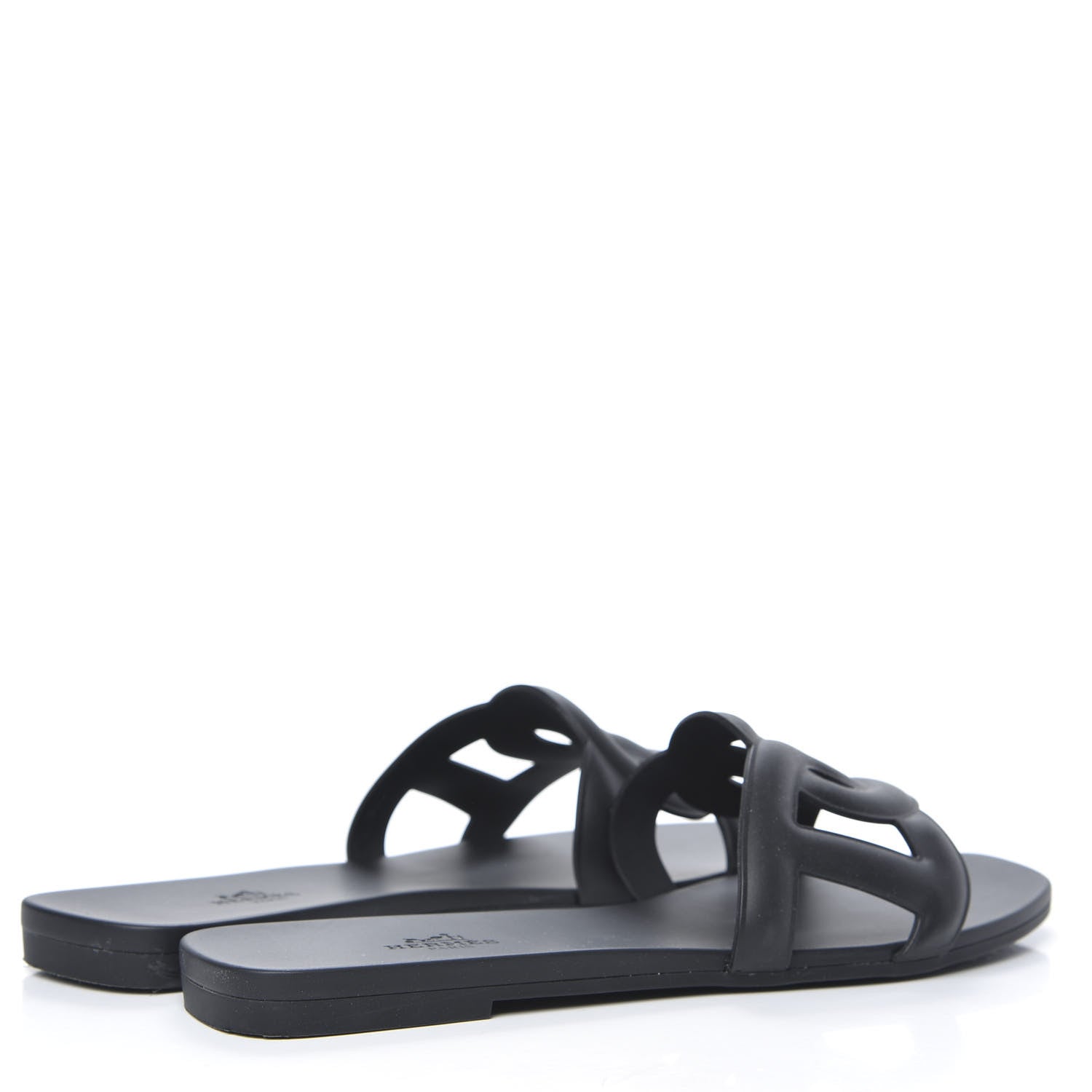 Hermes Rubber Aloha Sandals 40 Black 4 of 8