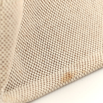 Chloe Linen Calfskin Medium Woody Ribbon Tote White Brown 11 of 14