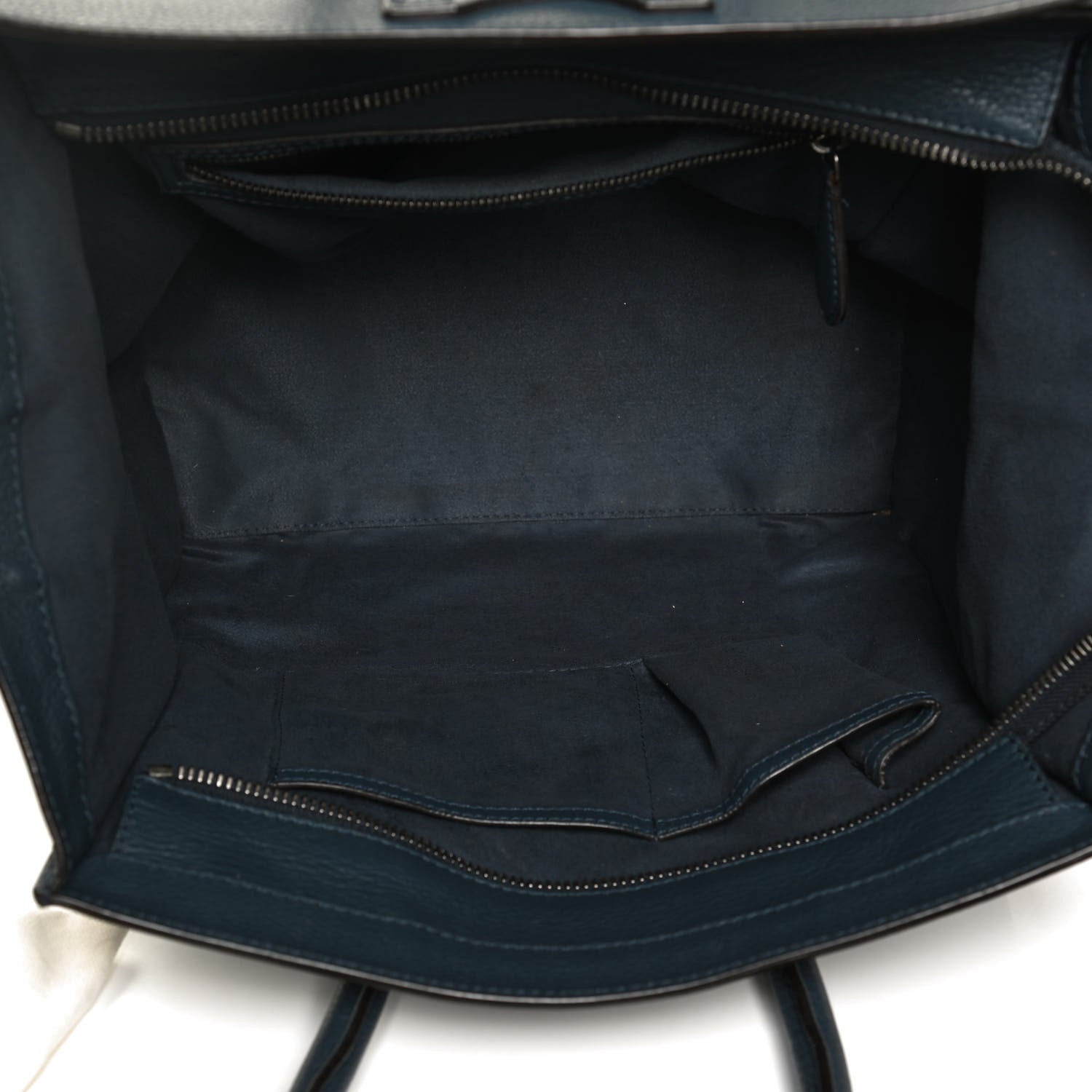 Celine Drummed Calfskin Mini Luggage Blue 5 of 15