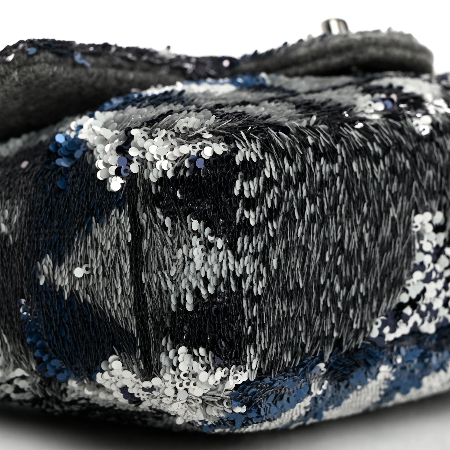 Chanel Sequin Mini Rectangular Flap Blue Multicolor 9 of 10