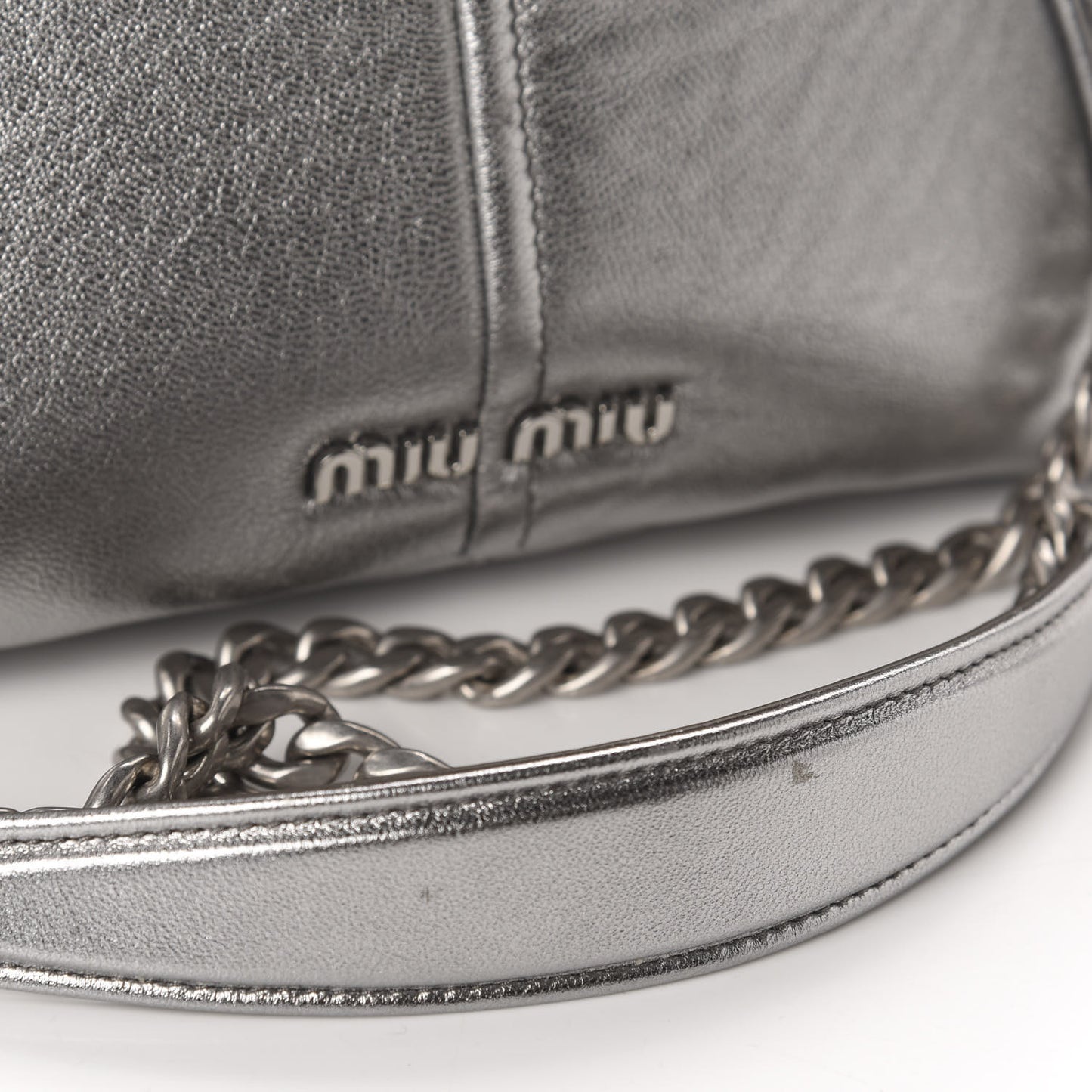 Nappa Matelasse Biker Shoulder Bag Cromo