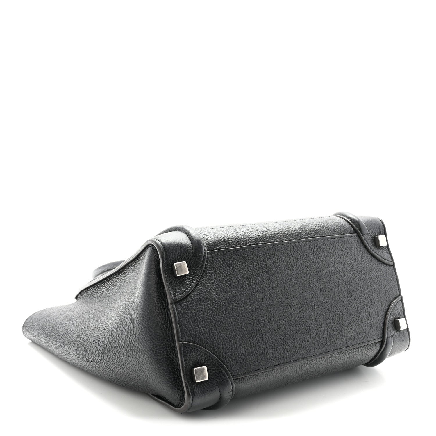 Celine Drummed Calfskin Micro Luggage Black 4 of 9