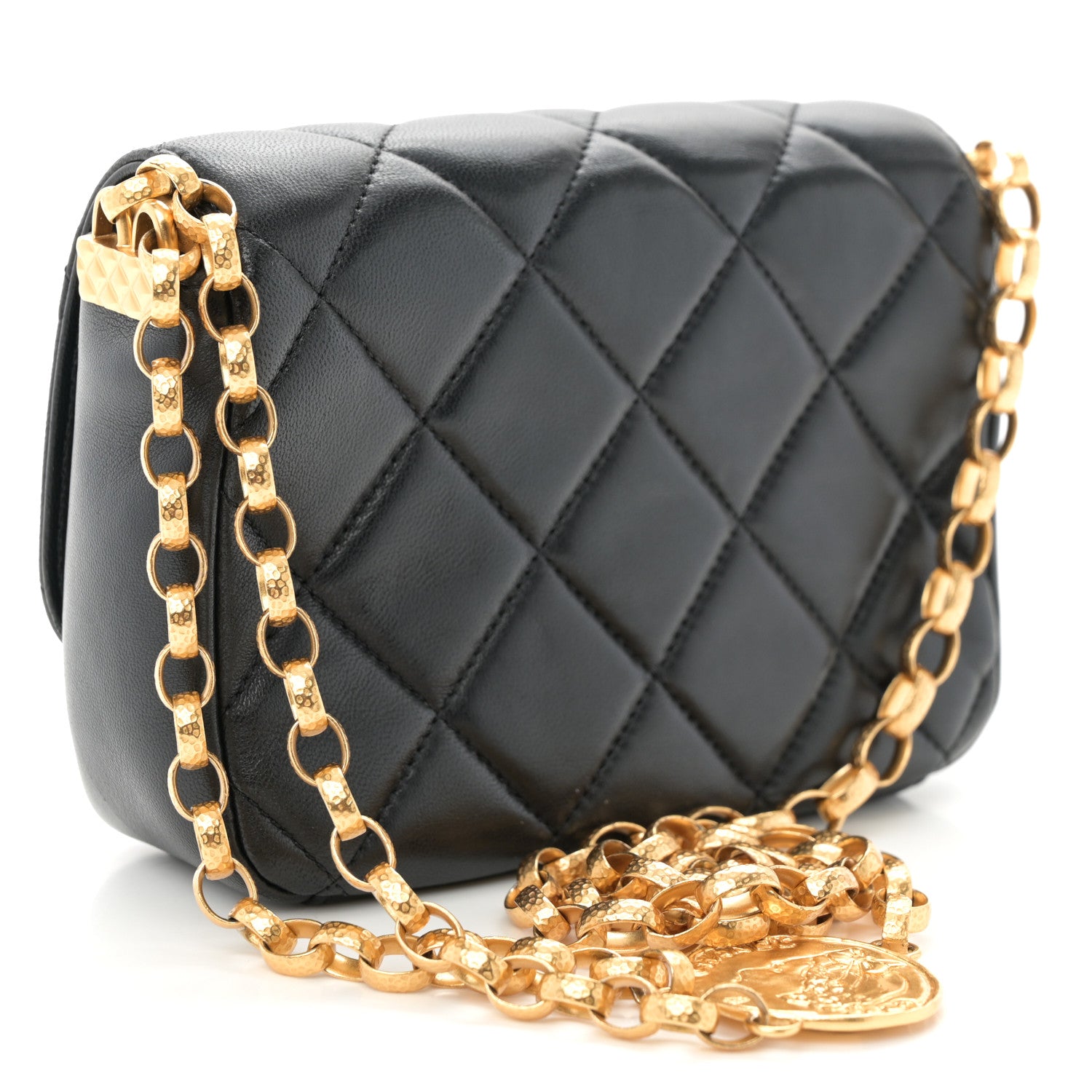Chanel Lambskin Quilted Small CC Coin Flap Bag Black 3 of 10