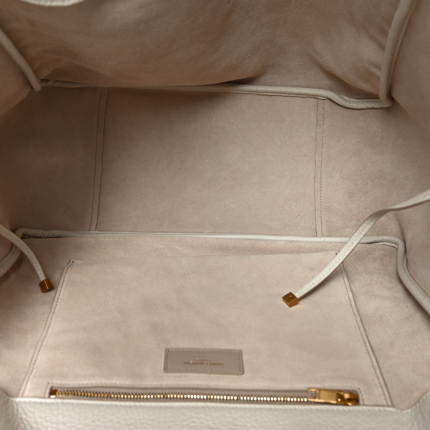 Saint Laurent Grained Deerskin Bea Tote Blanc Vintage 5 of 10