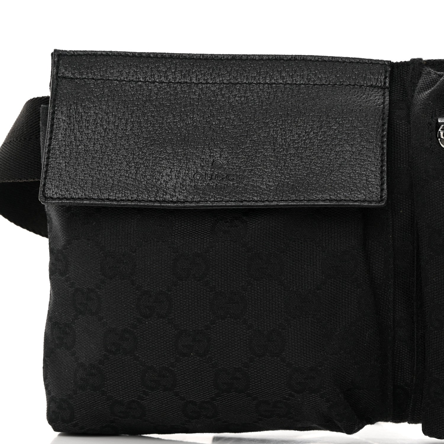 Gucci GG Monogram Double Pocket Belt Bag Black 10 of 12