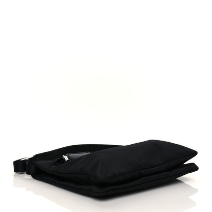 Prada Tessuto Nylon Flat Flap Messenger Bag Black 4 of 9