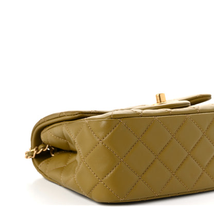 Chanel Lambskin Quilted Mini Pearl Crush Flap Green 9 of 10