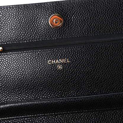 Chanel Caviar Quilted Wallet On Chain WOC Black 8 of 12