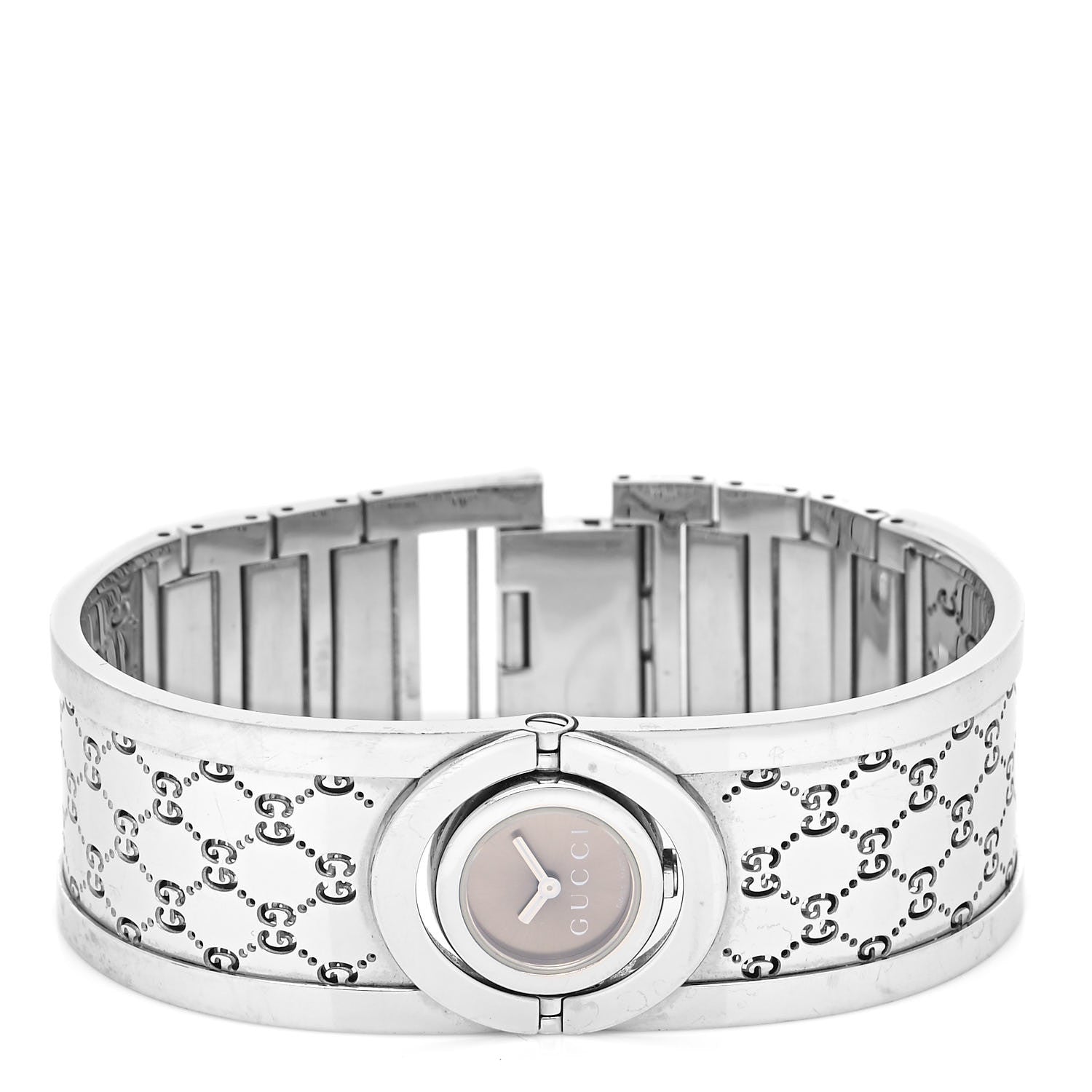 Gucci Stainless Steel 23mm Twirl Quartz Watch Brown 2 of 4