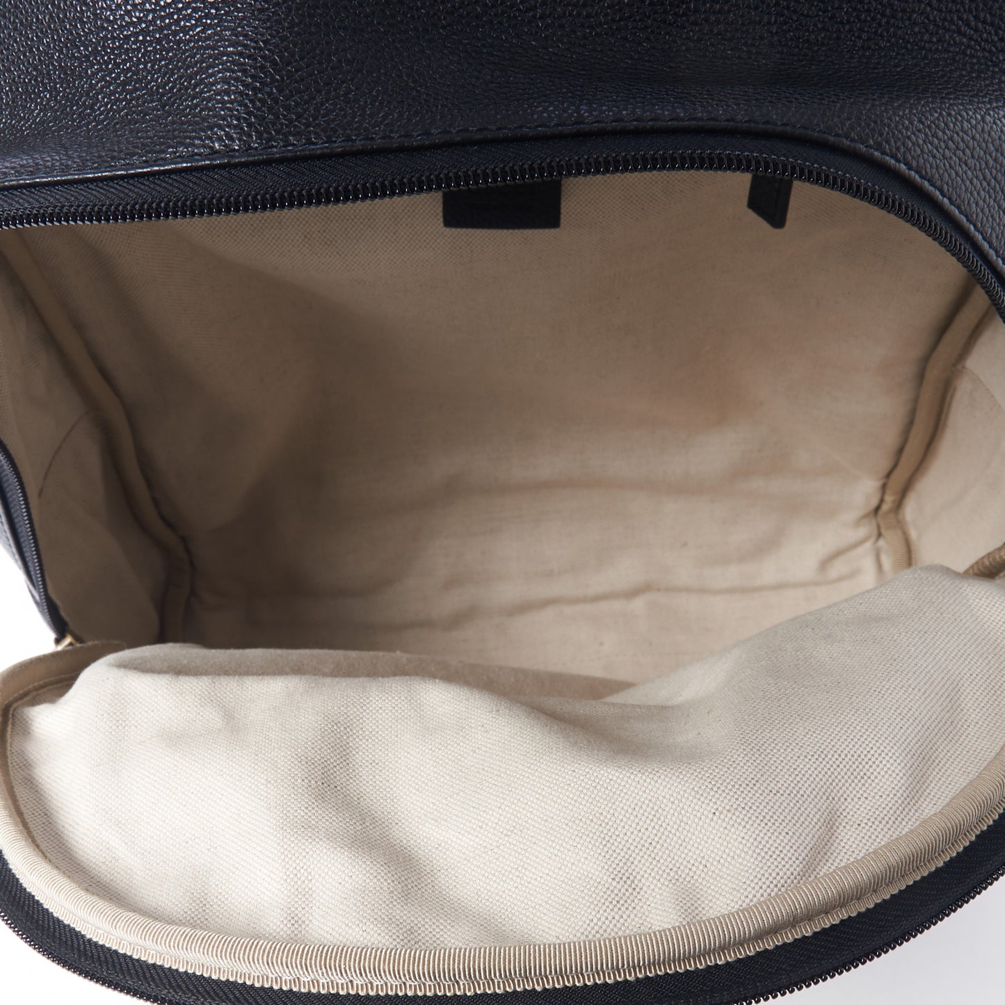 Calfskin Logo Day Backpack Black