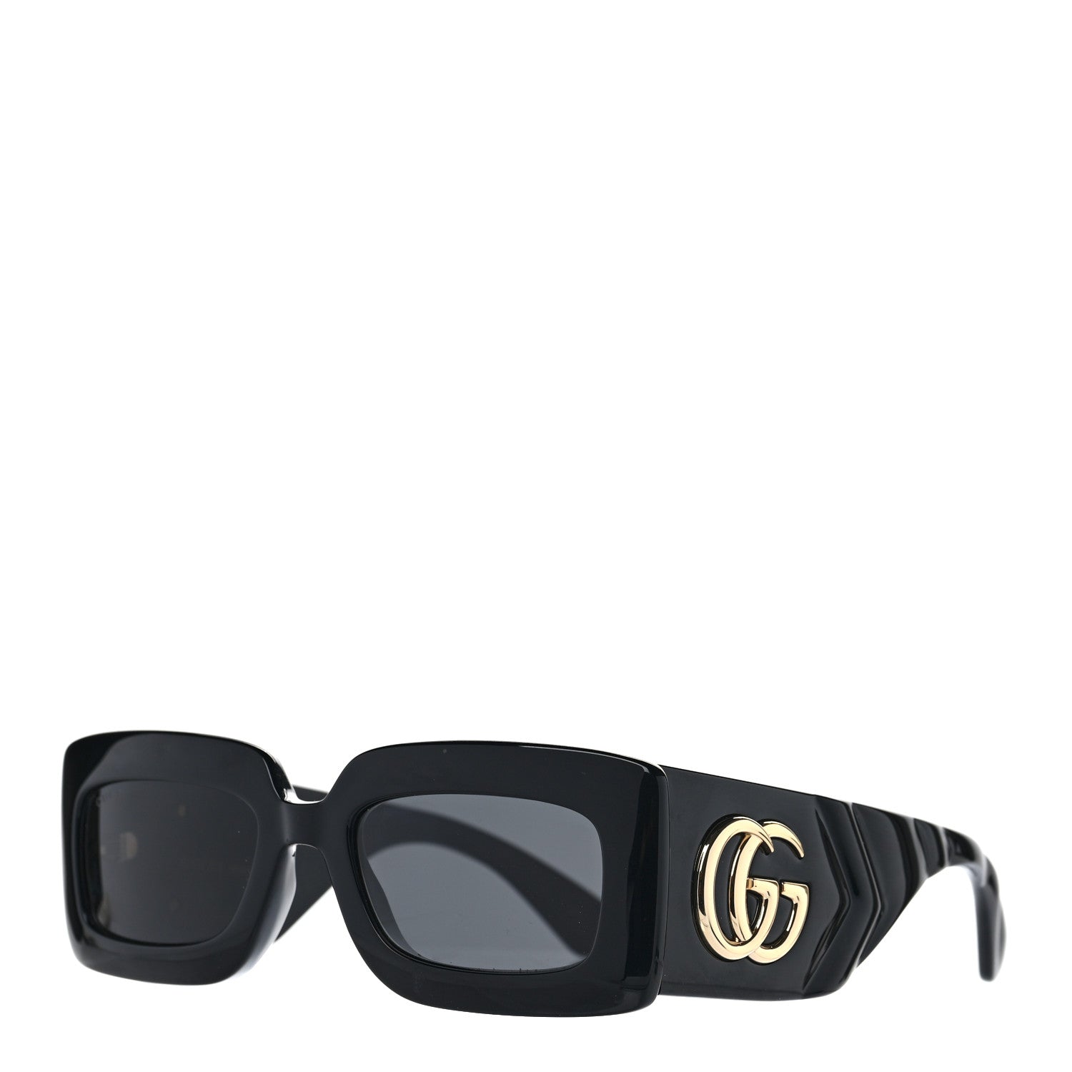 Gucci Acetate Rectangular Sunglasses GG0811S Black 1 of 8