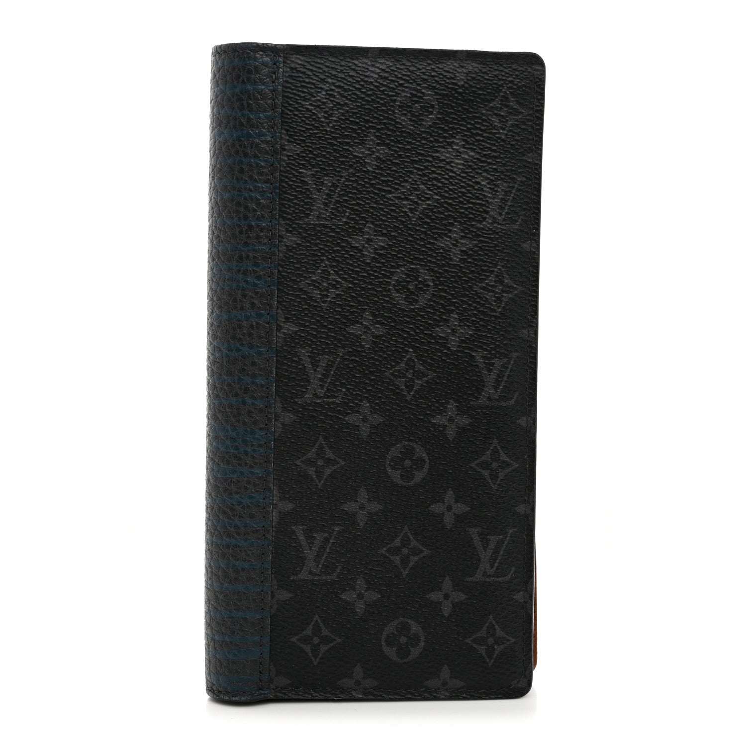 Louis Vuitton Monogram Eclipse Patchwork Portefeuille Brazza Wallet 1 of 7
