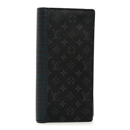 Louis Vuitton Monogram Eclipse Patchwork Portefeuille Brazza Wallet 1 of 7