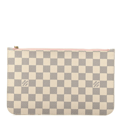 Louis Vuitton Damier Azur Neverfull MM GM Pochette Rose Ballerine 1 of 7